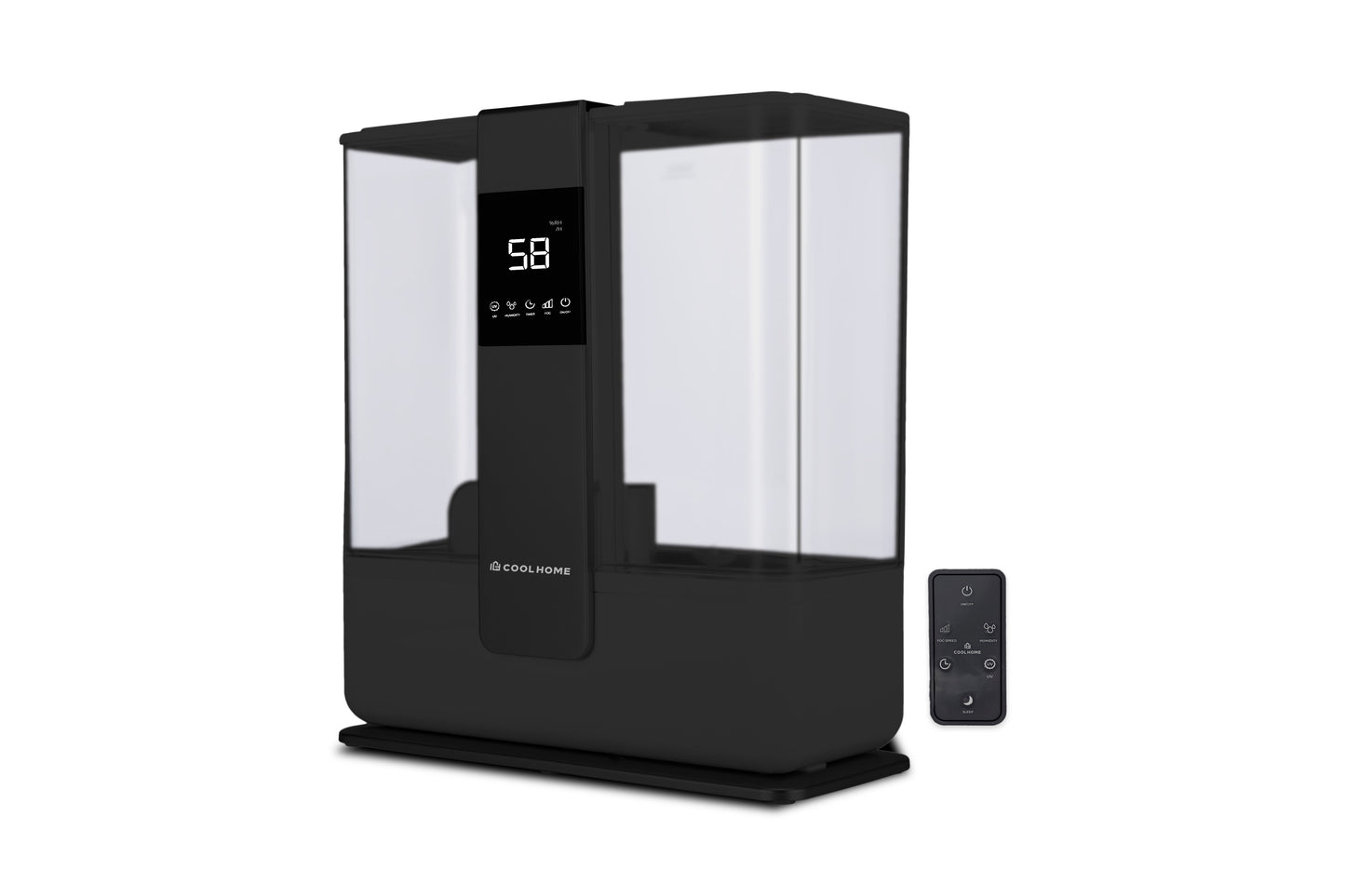 CoolHome Ultrasoon Luchtbevochtiger met Aromatherapie - zwart