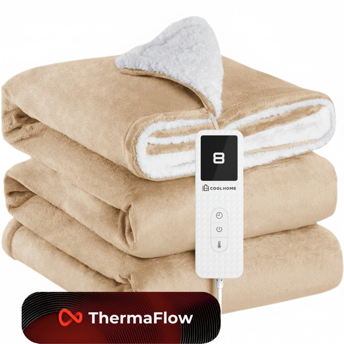 CoolHome HB25 Elektrische Warmtedeken Beige