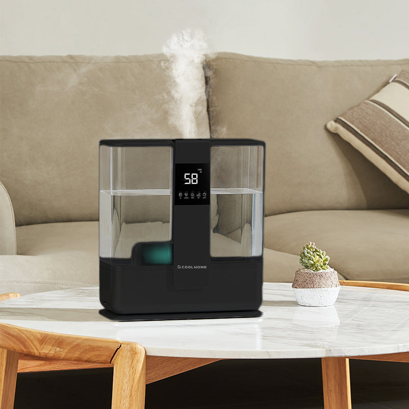CoolHome Ultrasoon Luchtbevochtiger met Aromatherapie - zwart
