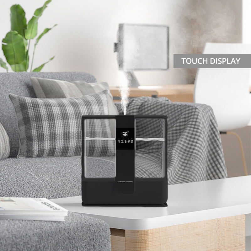 CoolHome Ultrasoon Luchtbevochtiger met Aromatherapie - zwart