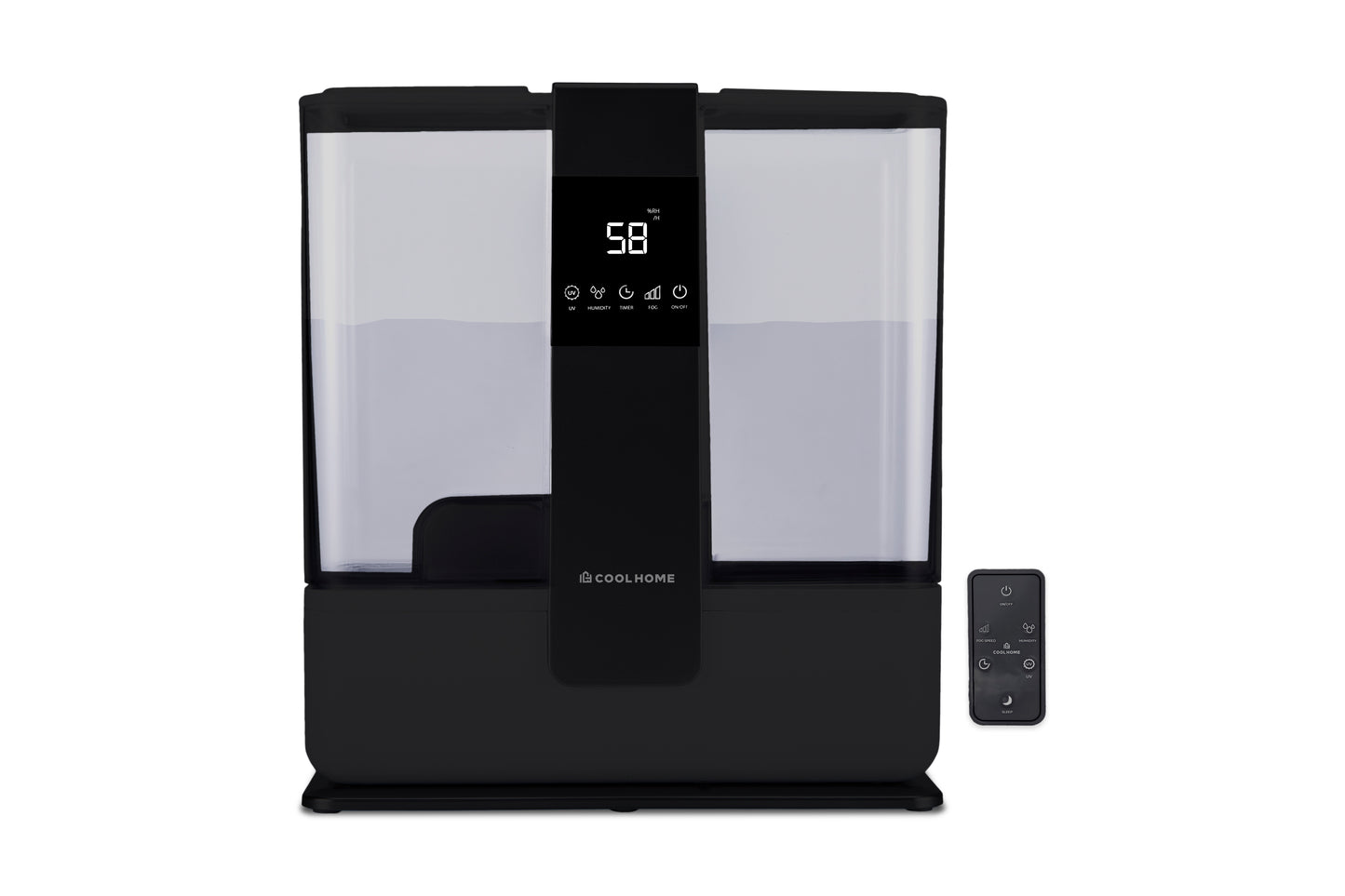 CoolHome Ultrasoon Luchtbevochtiger met Aromatherapie - zwart