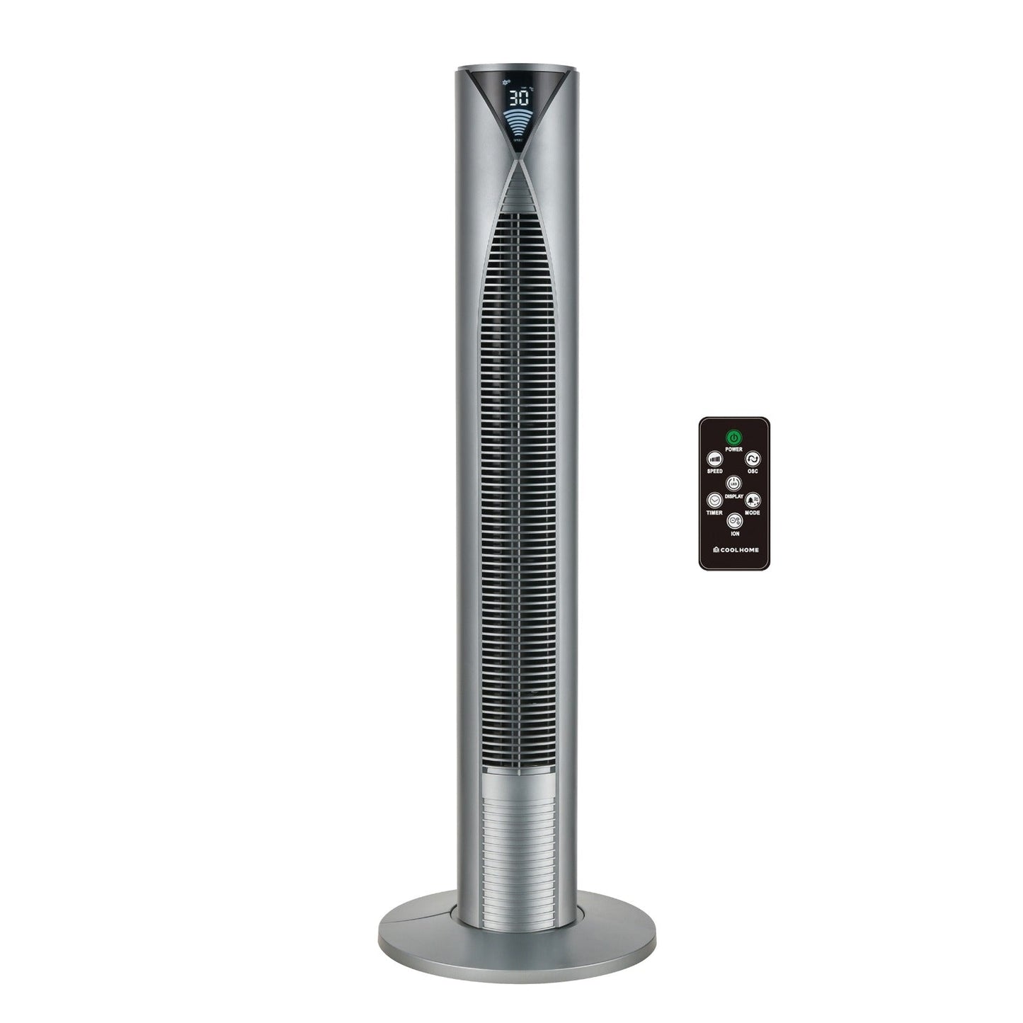 CoolHome Torenventilator met afstandsbediening - grijs - Tweedekans