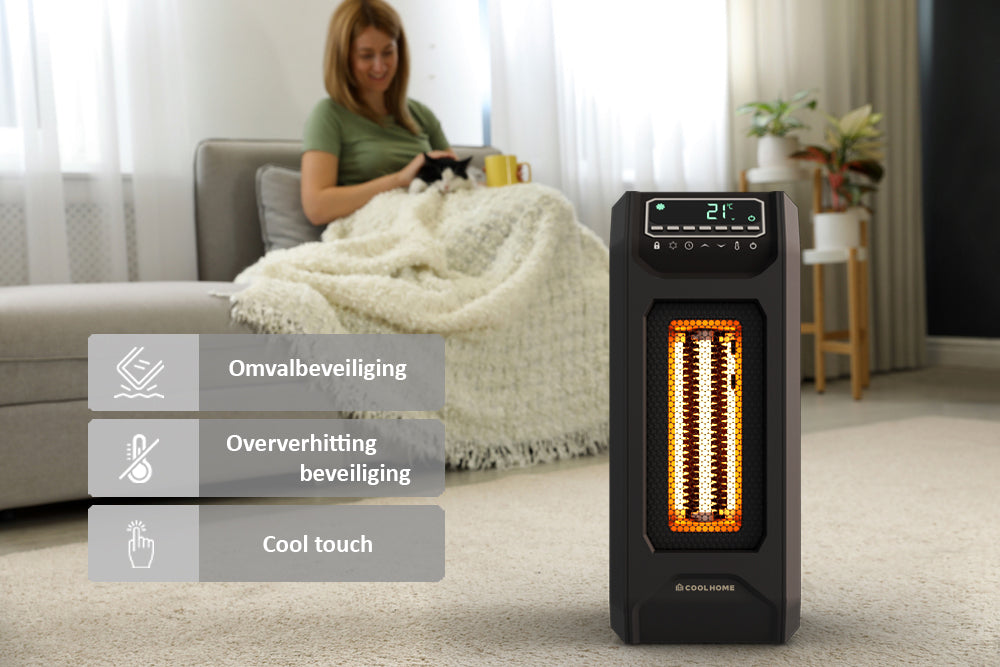 CoolHome Infrarood Kachel - zwart