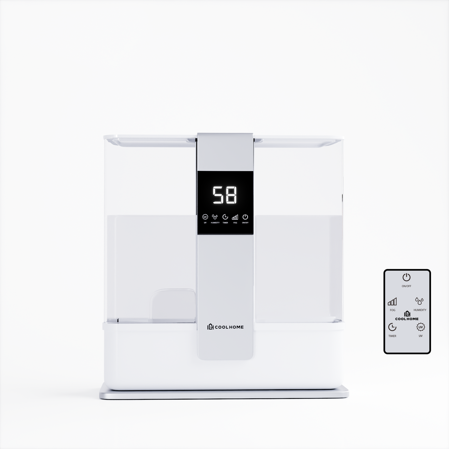 CoolHome Ultrasoon Luchtbevochtiger met Aromatherapie - zwart