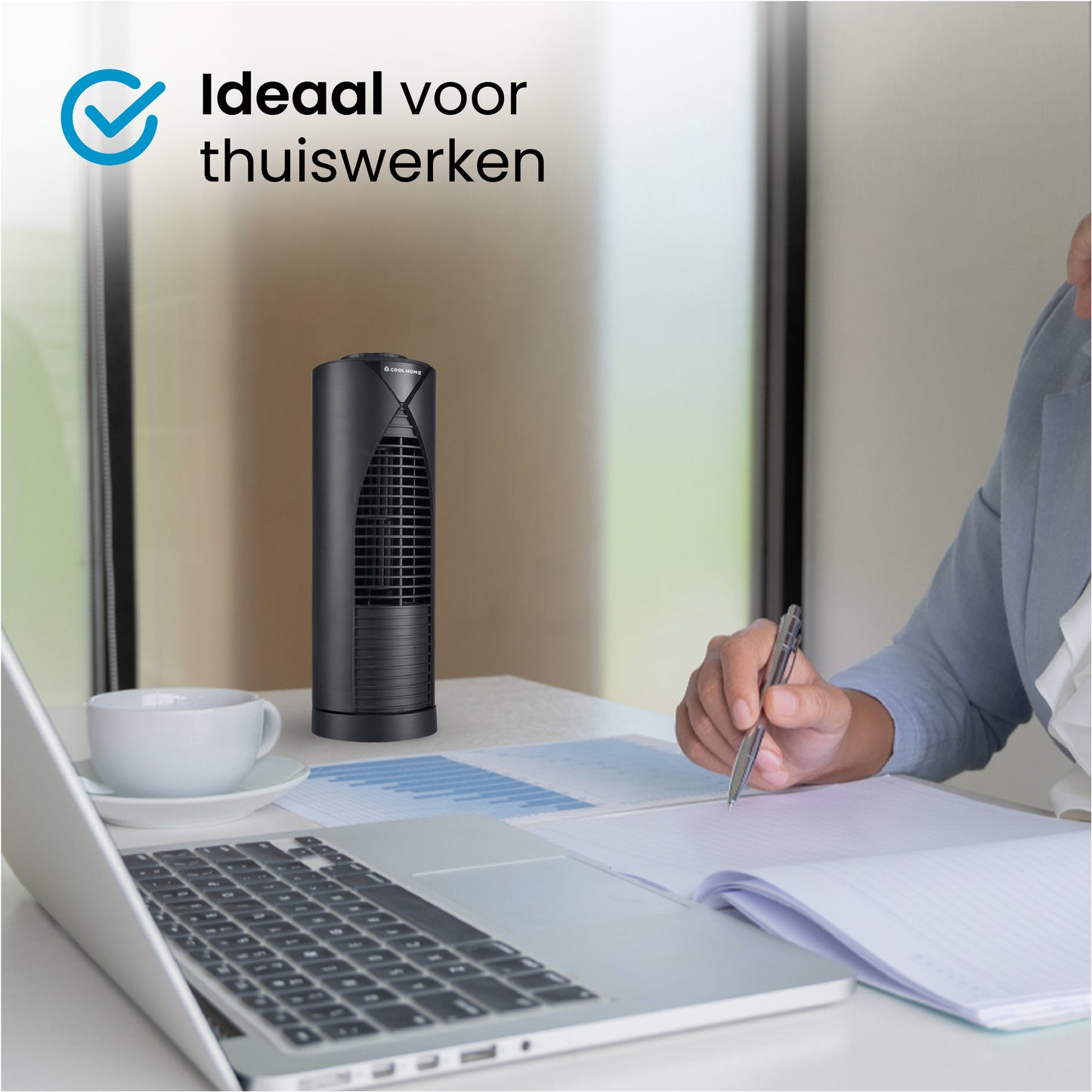 CoolHome Tafelventilator - zwart
