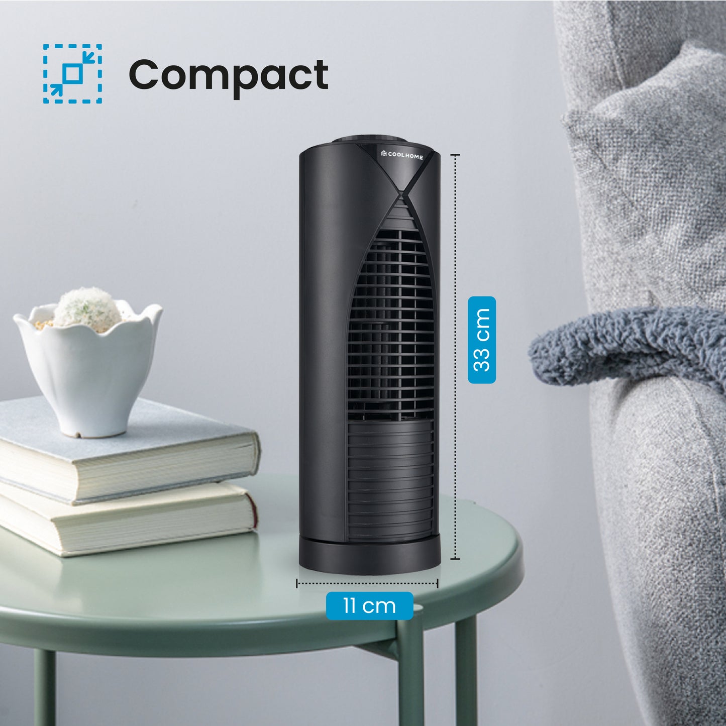 CoolHome Tafelventilator - zwart
