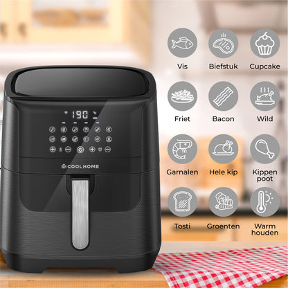 CoolHome  Airfryer XXL Deluxe - 6,5 Liter