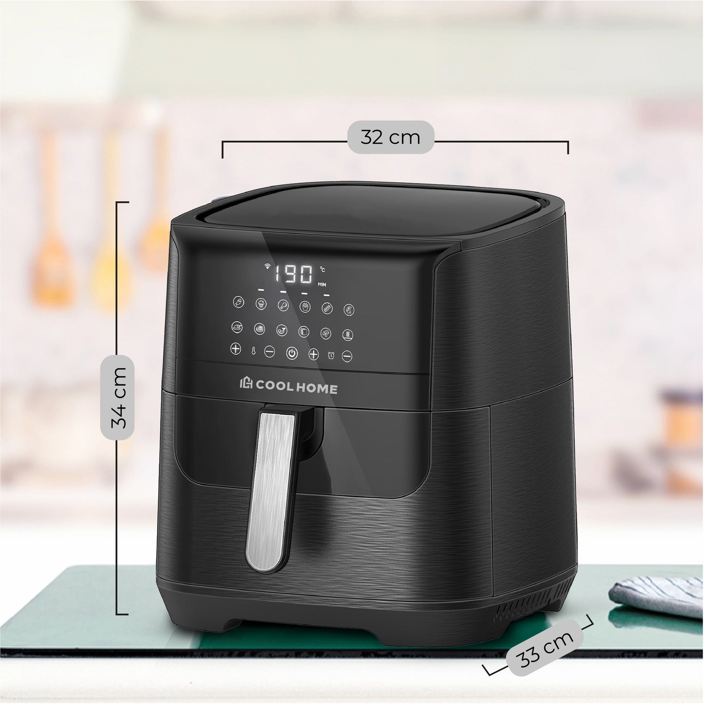 CoolHome  Airfryer XXL Deluxe - 6,5 Liter