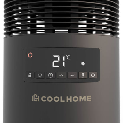 CoolHome Keramische kachel - 360º verwarming met ventilator - zwart